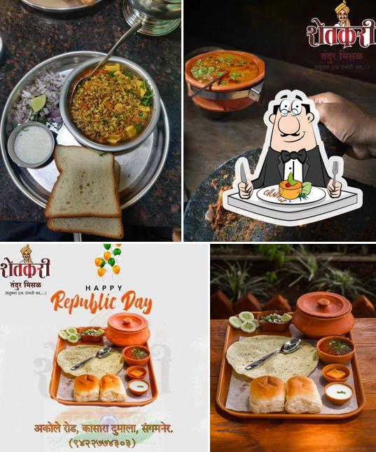 Food at New Shetkari Misal