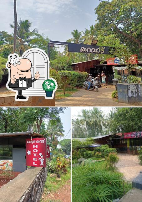 Check out the outside area of Tharavadu Restaurant