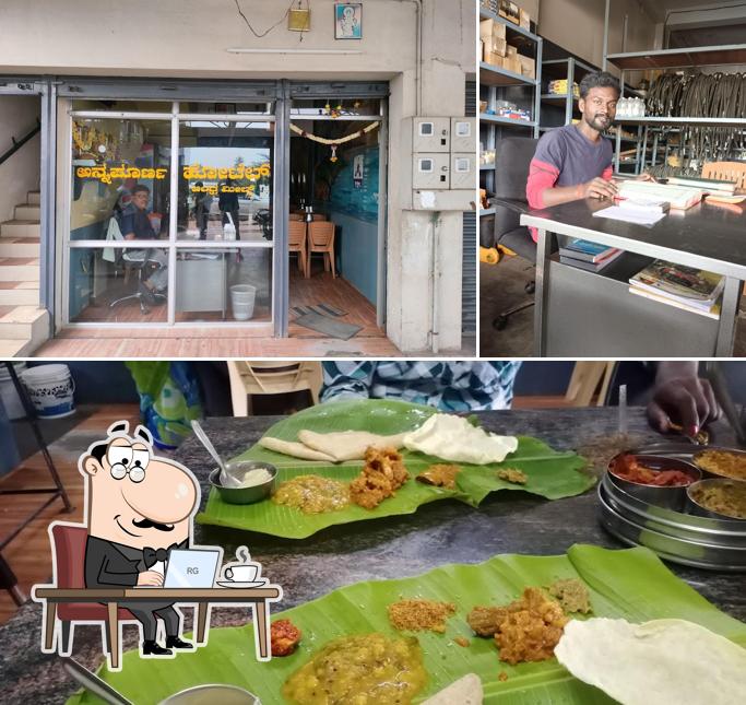 The photo of Annapurna Hotel’s interior and food