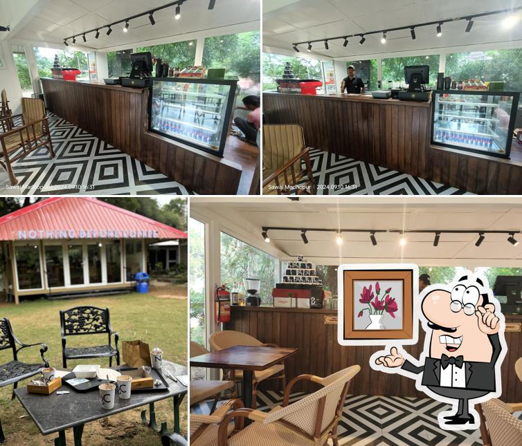 The interior of Nothing Before Coffee