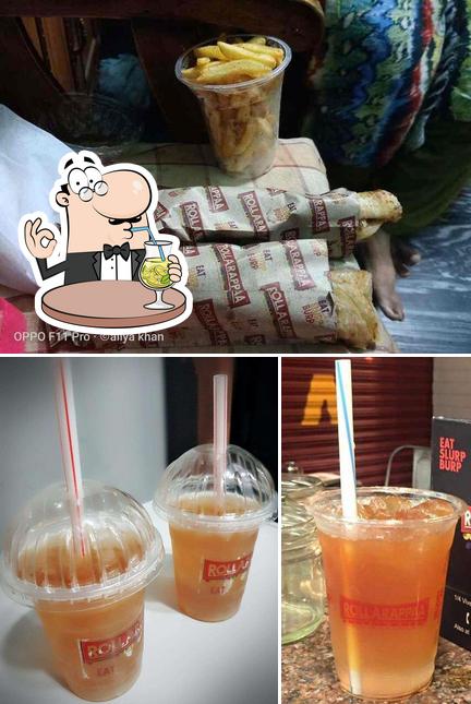 This is the image showing drink and food at Rollarappaa Chowk