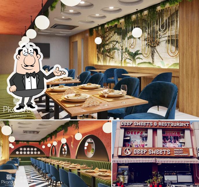The interior of Deep Sweets And Restaurant