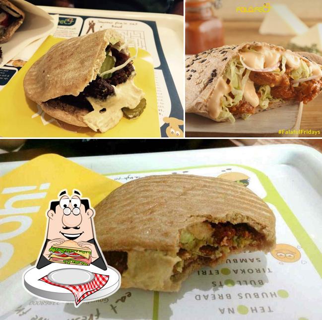 Order a sandwich at Falafels