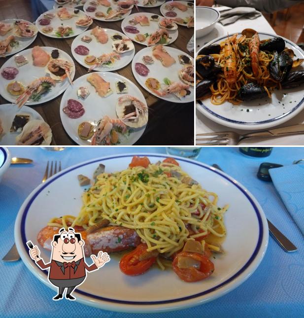La cibo e interni del ristorante