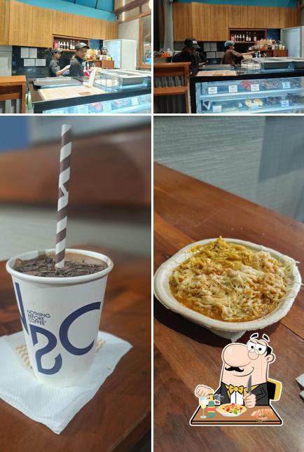 Check out the picture displaying food and interior at Nothing Before Coffee