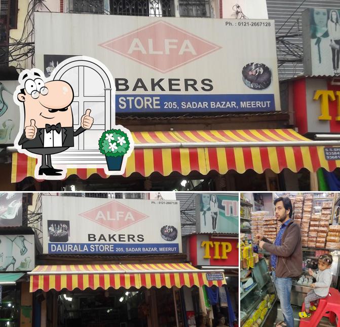 The restaurant's exterior and food