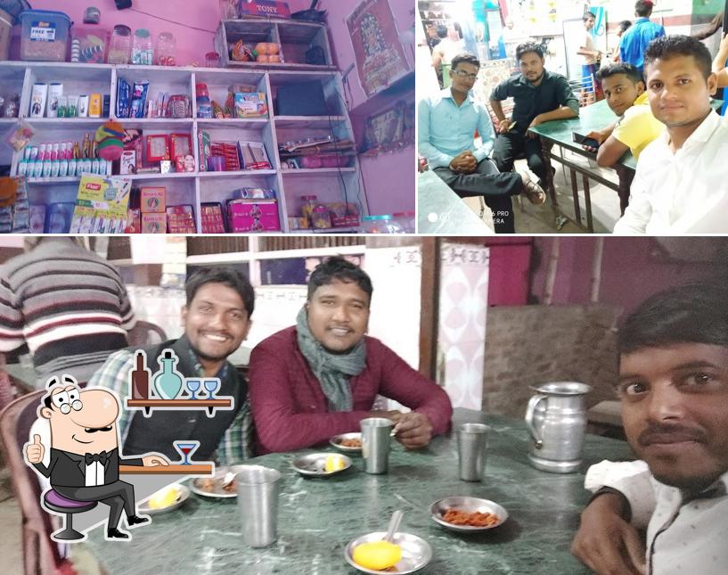 The interior of Dinesh Sweets Bhandar and chat Cafe