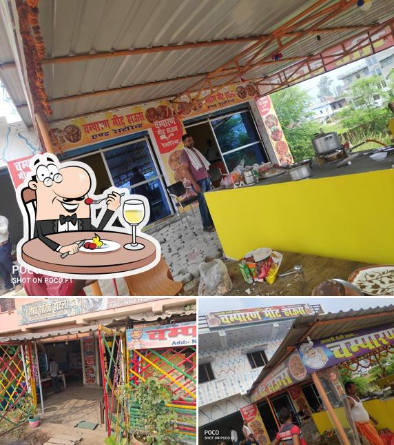 Food at Hotel budha palace And champaran meat (restaurant)