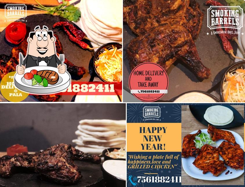 SMOKING BARRELS serves meat meals