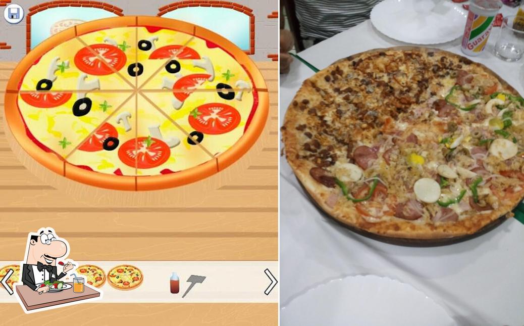 Comida em Dinno's Pizza