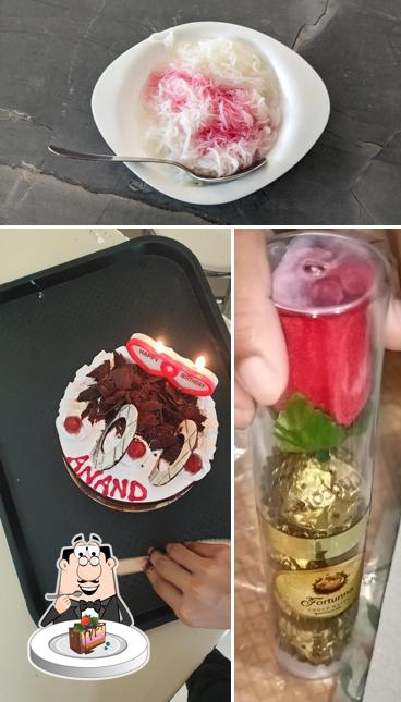 Chocolate cake at Apsara Cafe