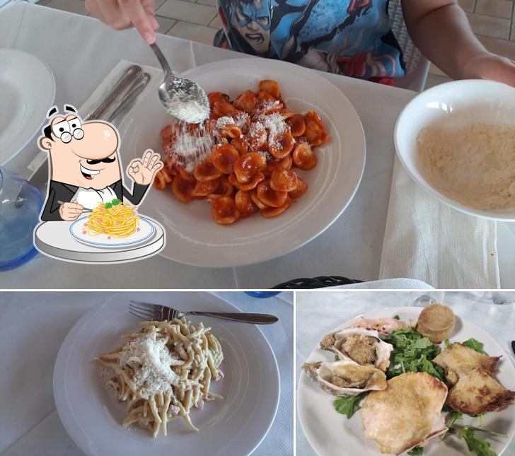 Spaghetti alla carbonara al Ristorante "LA BARCHETTA"