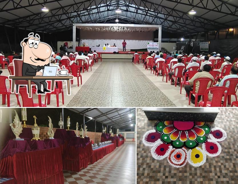 The image of interior and food at Sanskruti Lawns & Resort