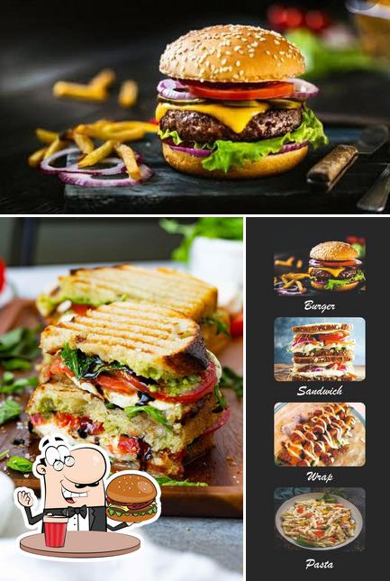 Get a burger at The Sardar Saab Cafe