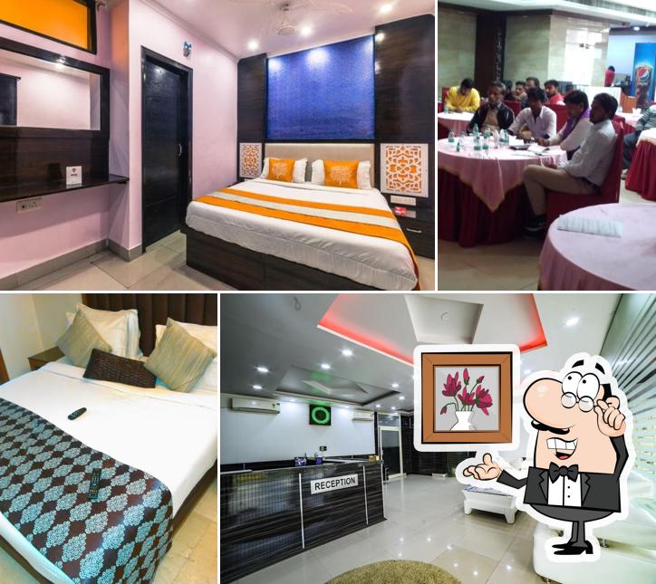 The interior of Hotel RK Residency
