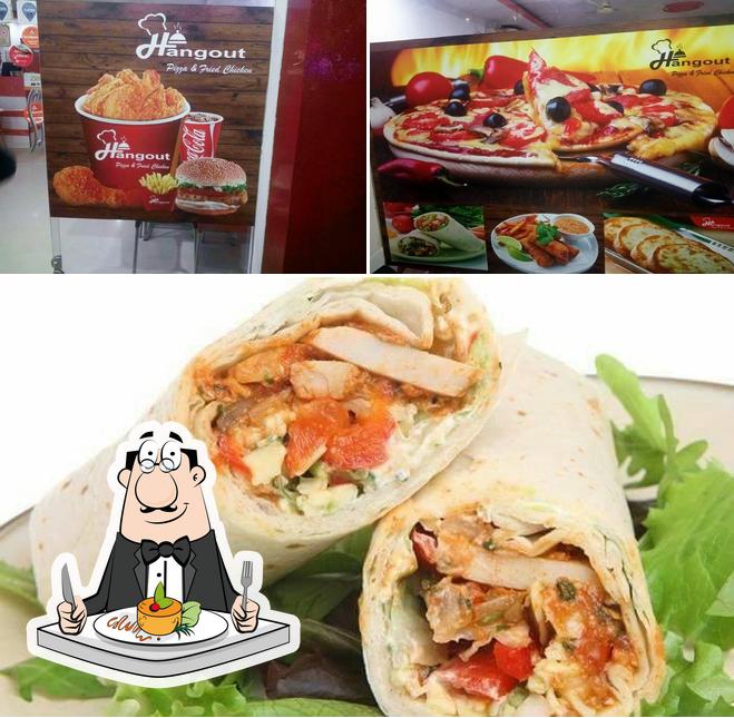 Food at Hangout Pizza & Fried Chicken