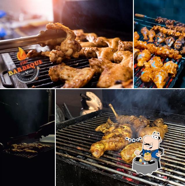 Food at FIRE BBQ