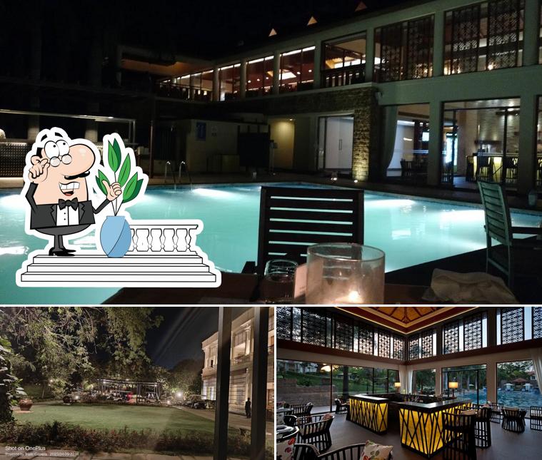 Take a look at the image showing exterior and interior at Mist The Poolside Kitchen