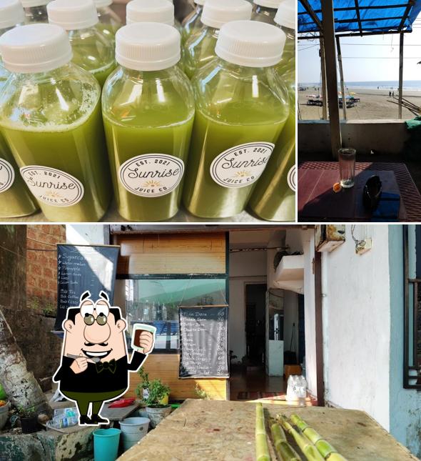 Enjoy a beverage at Sunrise Juice Cafe