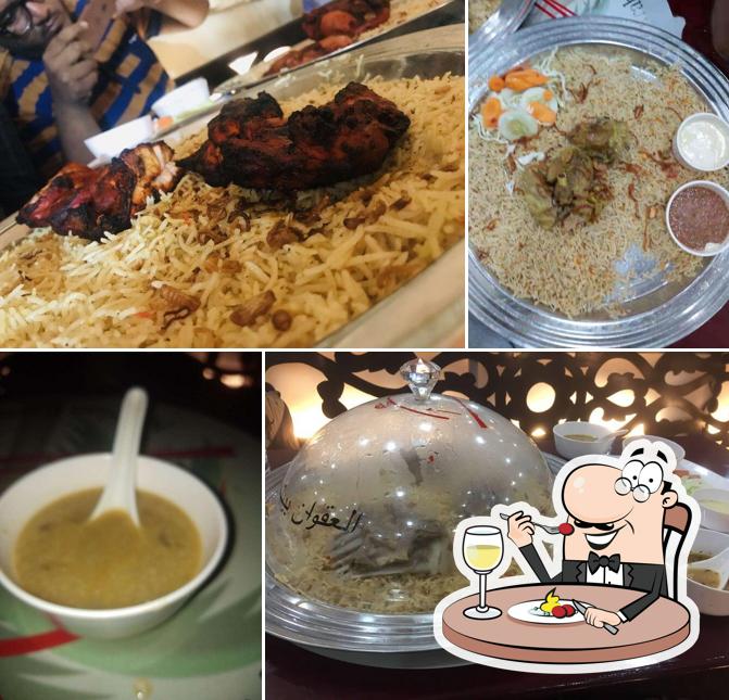 Food at Al Aqwan Bait Al Mandi