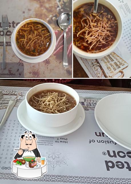 Hot and sour soup at Rusted Spoon Vijayawada