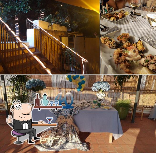 Gli interni di Antiqua Trattoria Tamiro