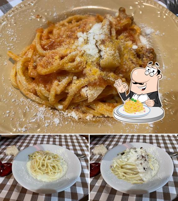 Spaghetti alla carbonara al Fraschetta Antico Grottino