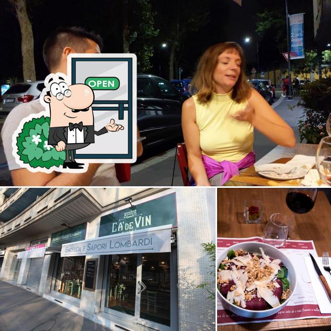 La esterno e cibo del ristorante