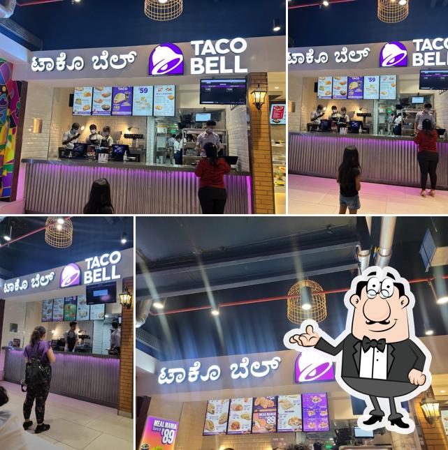 The interior of Taco Bell The interior of Taco Bell