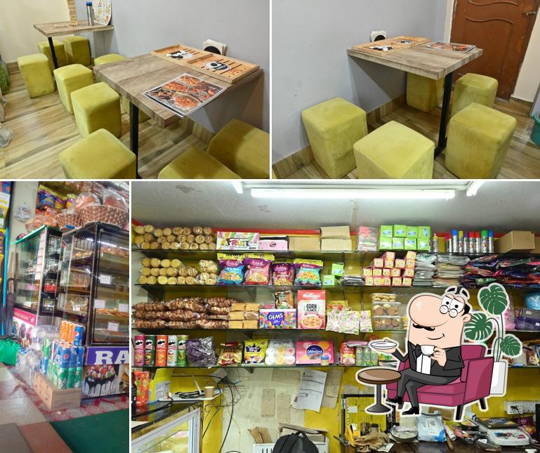 The interior of Dosti Cafe and Raju Bakery