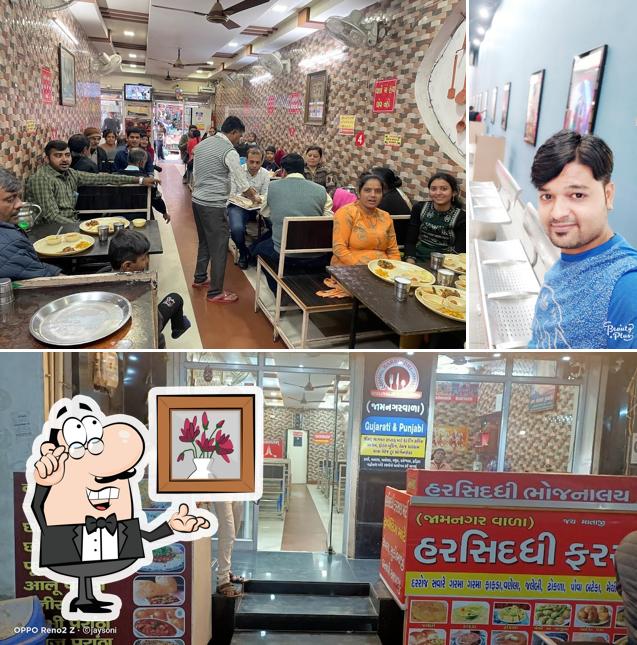 The interior of Harsiddhi restaurant Gujarati and Punjabi