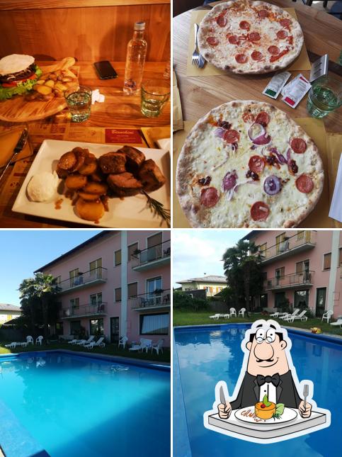 La cibo e esterno del ristorante