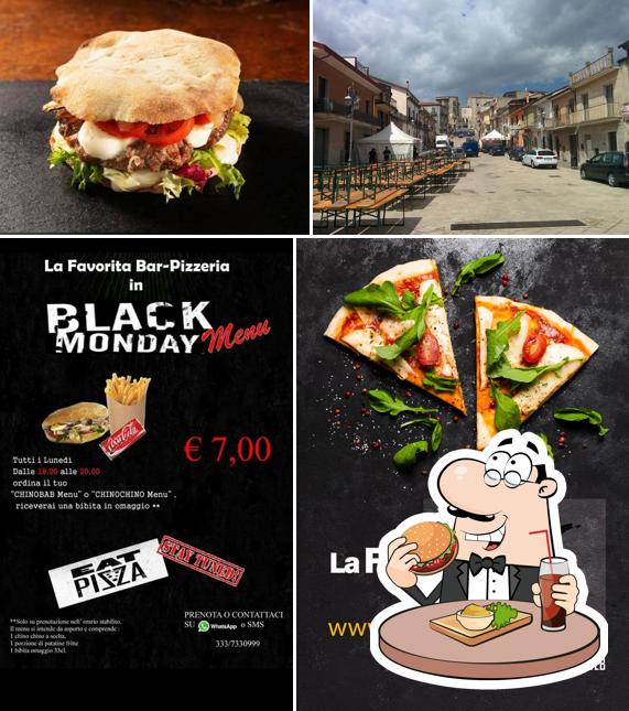 Prenditi un hamburger a Pizzeria La Favorita Di Luongo Leandro