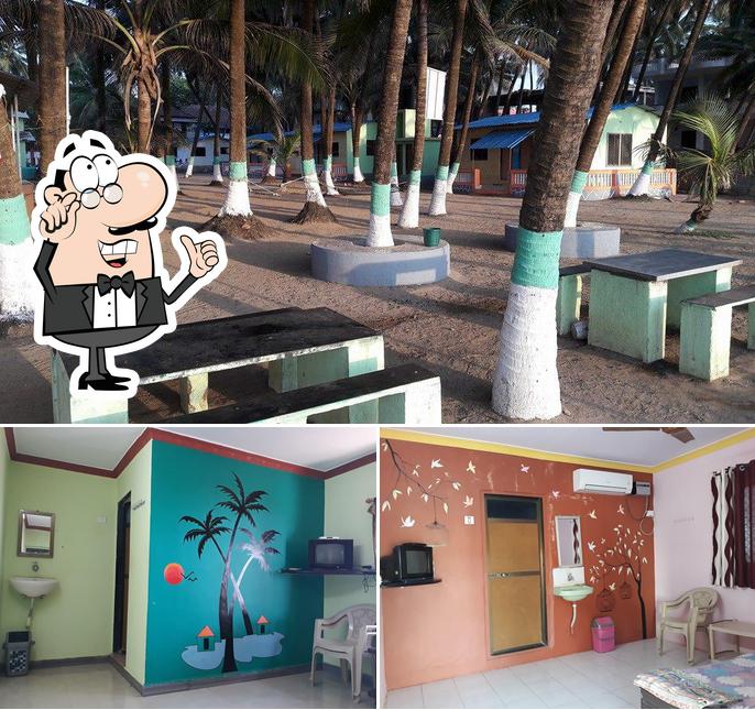 The interior of The Nest Bamboo House Murud