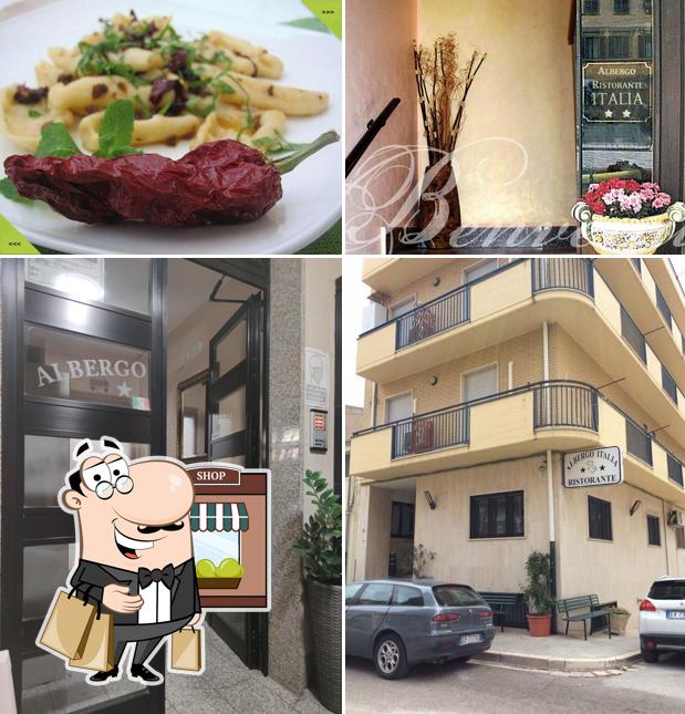 La foto della esterno e cibo di Albergo Italia