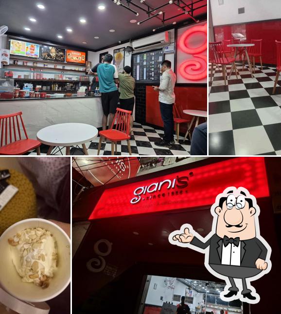 The interior of Giani's Ice Cream, Shakes and Sundae's