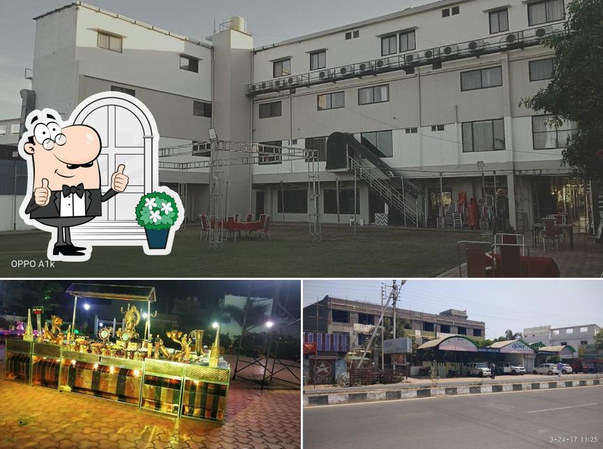 The outside area is an important feature of Hotel Kesar Residency