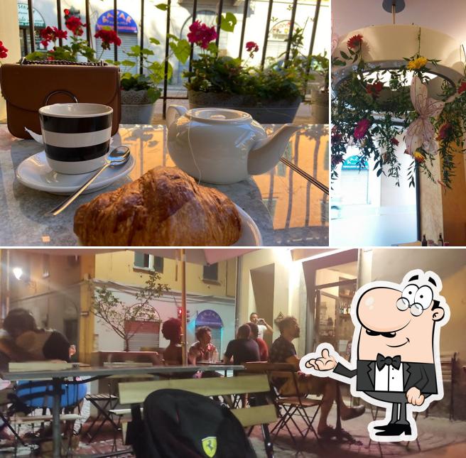 La interni e cibo del ristorante