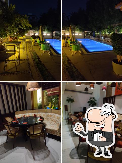 The interior of Grill by the Pool