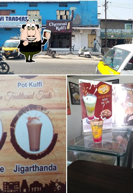 Chennai kulfi, Tirupur serves a number of drinks