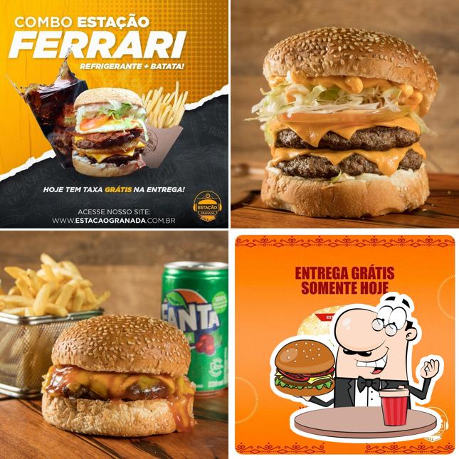 Consiga um hambúrguer no Estação Granada Burguer
