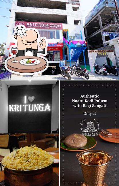 The image of food and exterior at Kritunga Restaurant & Banquet Hall Jadcherla