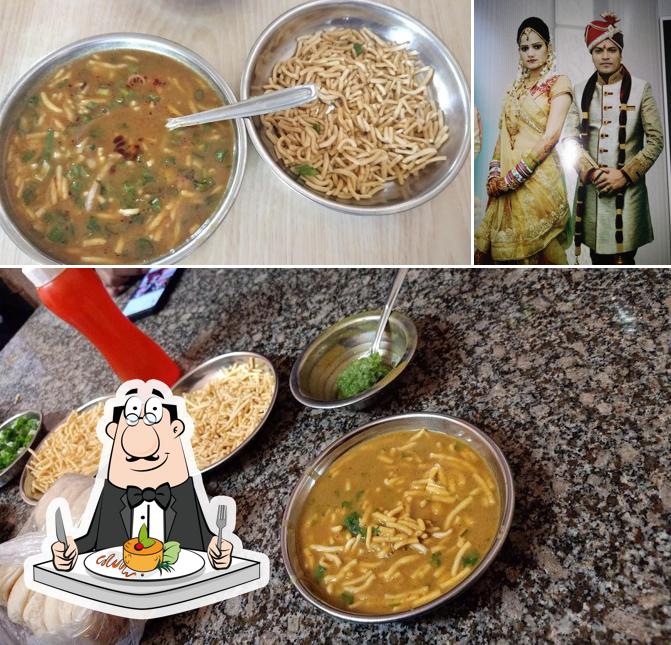 Check out the image showing food and wedding at Shree Jay Ranchhod Sev-Usal
