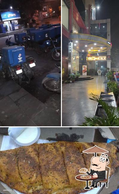 The restaurant's exterior and food