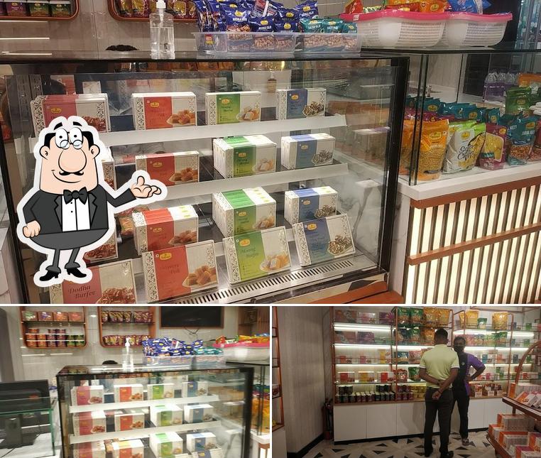 The interior of Haldiram's