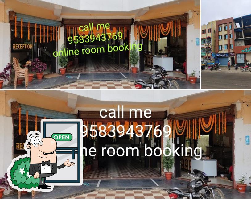 The exterior is an important feature of Hotel Trimurti