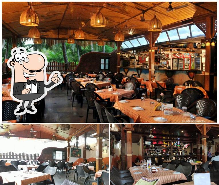 Take a seat at one of the tables at Martin's Corner