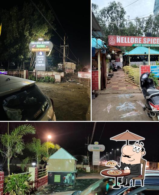 The exterior of Nellore Spices Highway Family Garden Restaurant