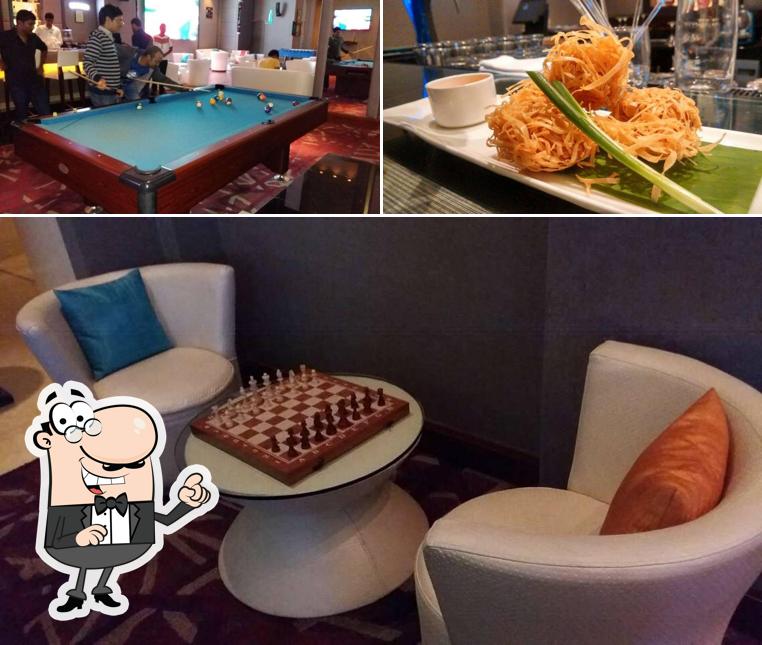 This is the photo showing interior and food at gadang