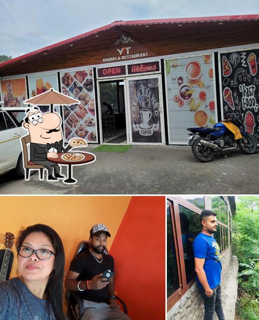 The restaurant's exterior and interior